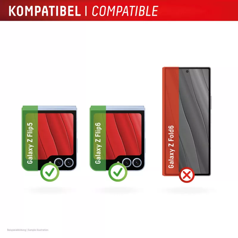 Displex Smart Glass Displayschutzfolie für Samsung Galaxy Z Flip5/Z Flip6 (02024)