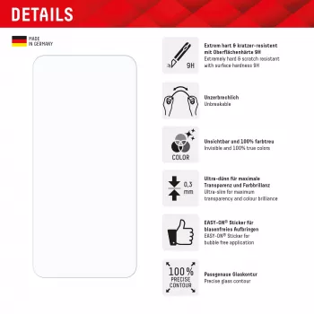 Displex Smart Glass (9H) für Samsung Galaxy A36, Montagesticker, unzerbrechlich