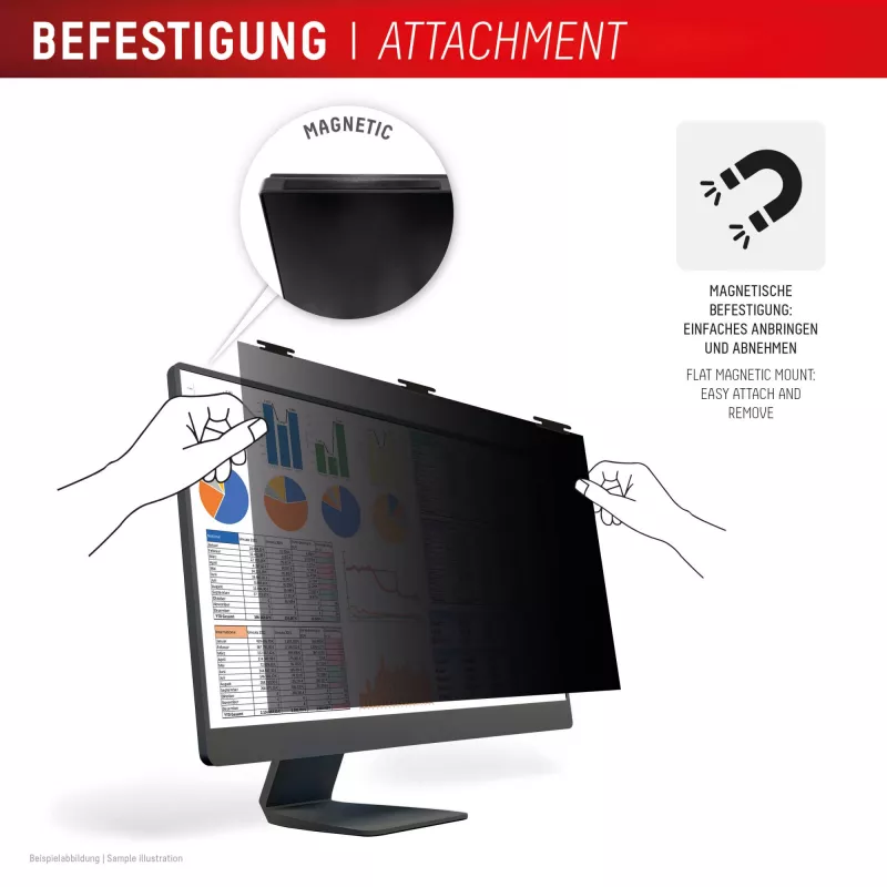 Displex PRIVACY SAFE abnehmbarer 2-Wege-Sichtschutzfilter für Desktop-Monitor 27″ (16:9)