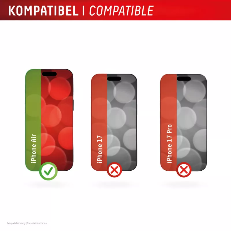 Displex Smart Glass (9H) für Apple iPhone Air, Montageaufkleber, unzerbrechlich