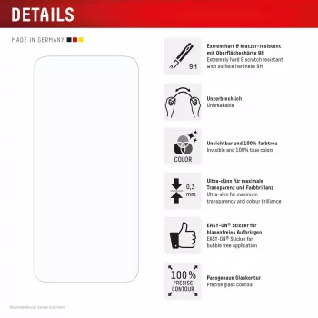 Tempered Smart Glass Displayschutz e.v.i. für Xiaomi Redmi Note 15 Pro (9H), Montageaufkleber, transparent, 1 Stück
