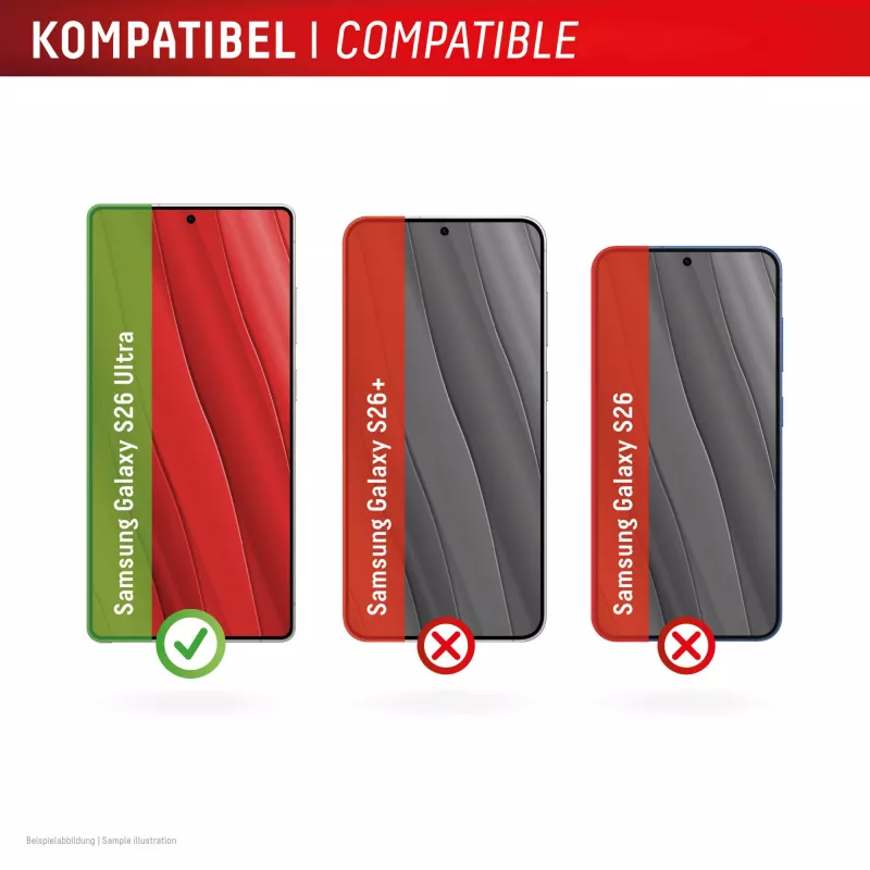 Displex Displayschutzfolie + Hülle für Samsung S26 Ultra, kratzfest