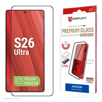 Displex Premium Bildschirmschutz (Full Abdeckung, 10H) für Samsung S26 Ultra, Full Abdeckung