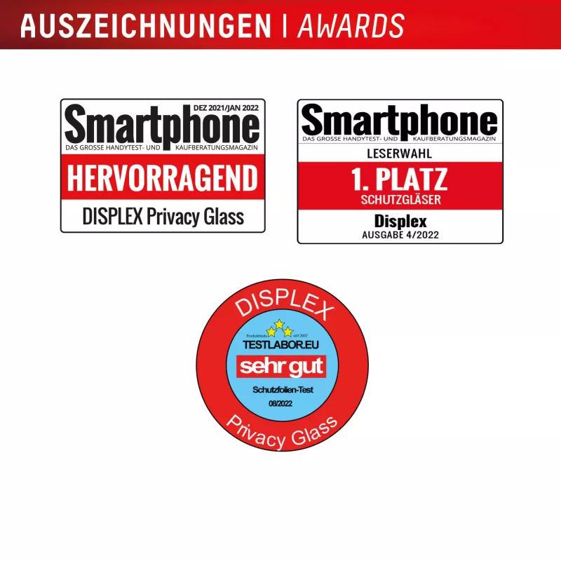 Displex Privacy Screen Protector (10H) für Samsung S26+, Privacy Filter