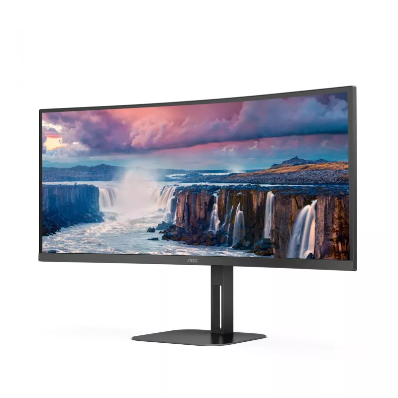 AOC V5 CU34V5C/BK/23 Computermonitor 86,4 cm (34 Zoll) 3440 x 1440 Pixel Wide Quad HD LED Schwarz