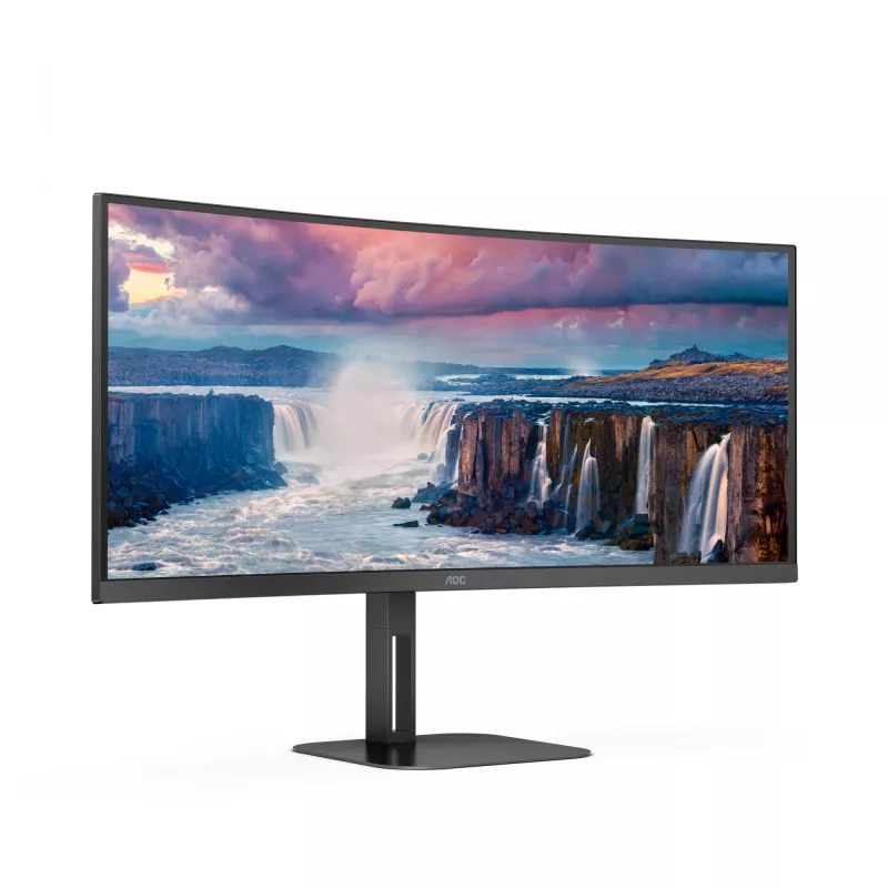 AOC V5 CU34V5C/BK/23 Computermonitor 86,4 cm (34 Zoll) 3440 x 1440 Pixel Wide Quad HD LED Schwarz