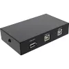 InLine USB 2.0 Schalter manuell, USB-A-Gerät an 2 Computer