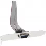 Serial Slotblech InLine 9-polig Stecker auf 10-polig intern Buchse 1:1 Kabel, 0,6 m, grau