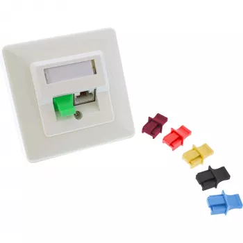 InLine Staubschutzkappe für RJ45-Buchse, blau, 100 Stk.