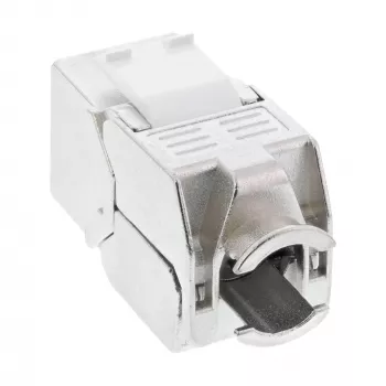 InLine RJ45 Keystone Jack Snap-In Modul Cat.6a, mit Staubschutzabdeckung blau