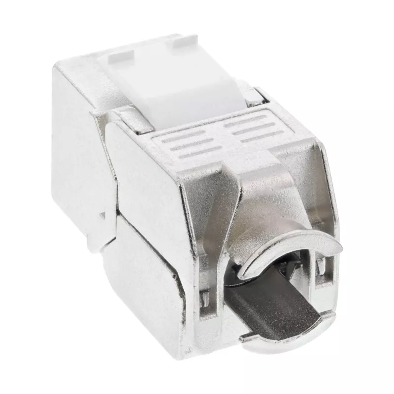 InLine RJ45 Keystone Jack Snap-In Modul Cat.6a, mit Staubschutzabdeckung blau