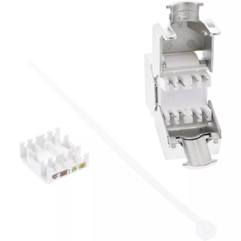 InLine RJ45 Keystone Jack Snap-In Modul Cat.6a, mit Staubschutzabdeckung blau
