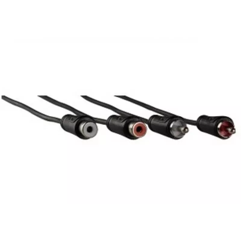 Hama 1,5m 2 x RCA M/F Audiokabel Schwarz