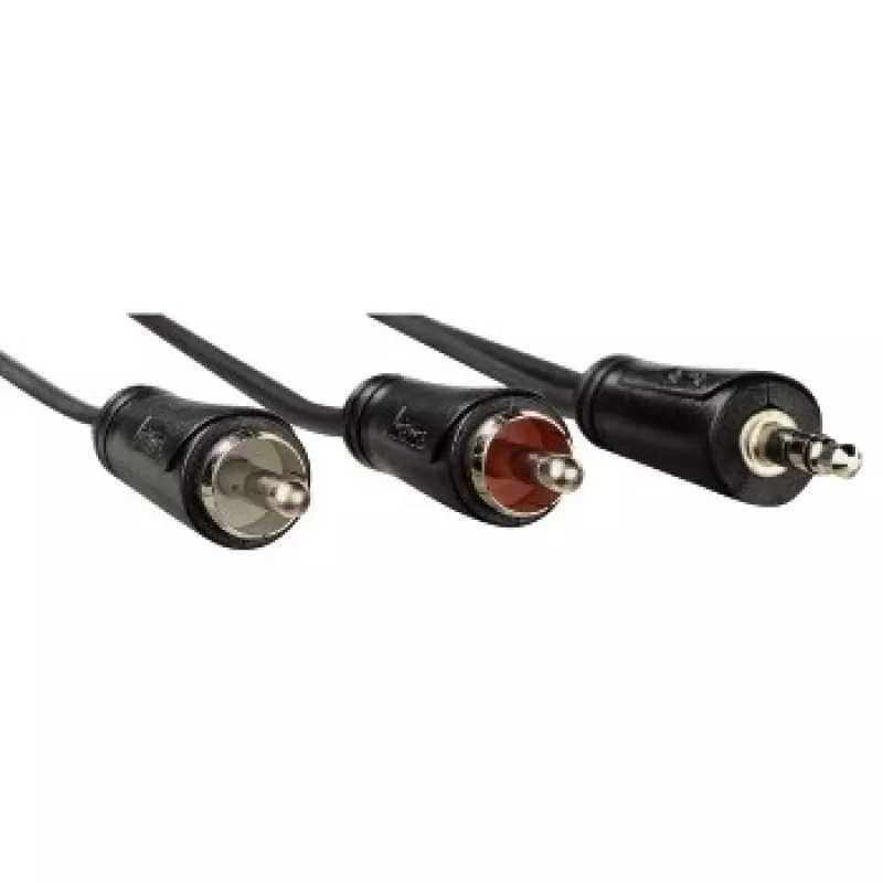 Hama 3,5-mm-Klinke auf 2x Cinch, 5 m Audiokabel 2 x Cinch Schwarz