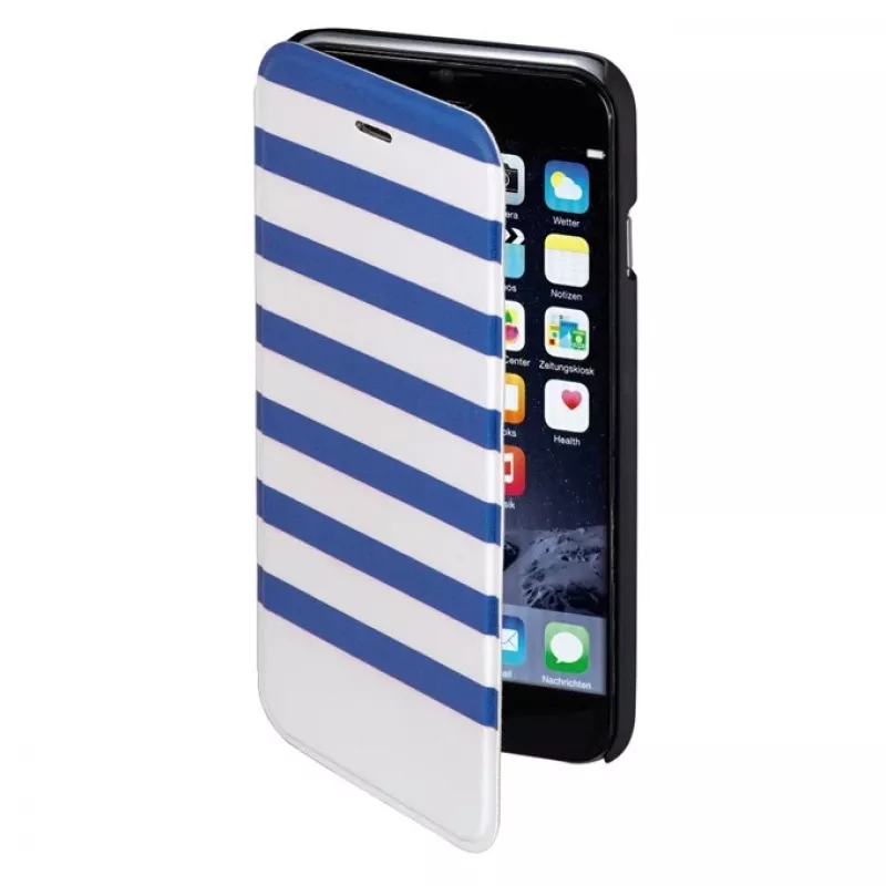 Hama Stripes Handyhülle 11,9 cm (4,7 Zoll) Folio Blau, Weiß