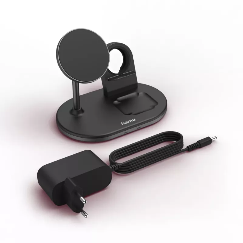 Hama MagCharge Multi Headset, Smartphone, Uhr Schwarz AC Kabelloses Laden Schnellladen Innenbereich