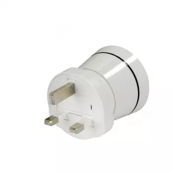 Hama 00223433 Reisestecker Typ G (UK) Typ C (Eurostecker)+Typ F Weiß