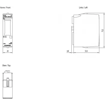 Siemens SIMATIC ET 200SP Relaismodul NO, 4 x 120 V DC, 6ES7132-6HD01-0BB1