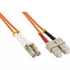 EFB-Elektronik Duplex Jumper LC-SC 50/125 µm OM2 LSZH, 5 m, Orange, O0320.5