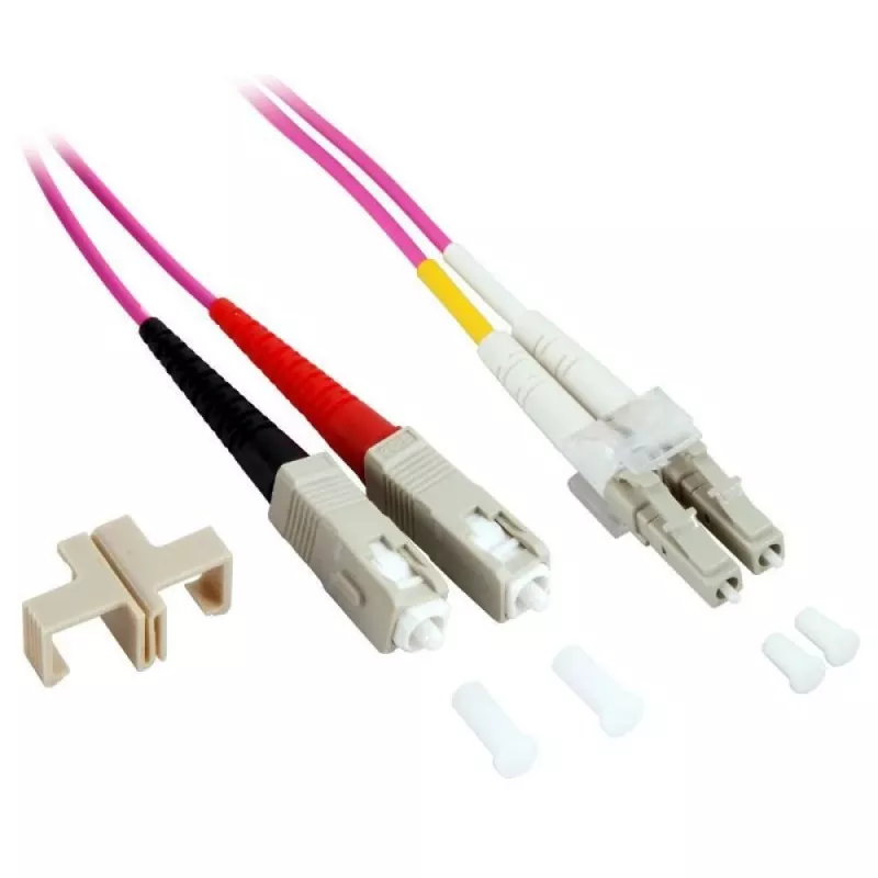 EFB-Elektronik Duplex-Jumper LC-SC 50/125 µm OM4 LSZH, 15 m, violett, O0323.15