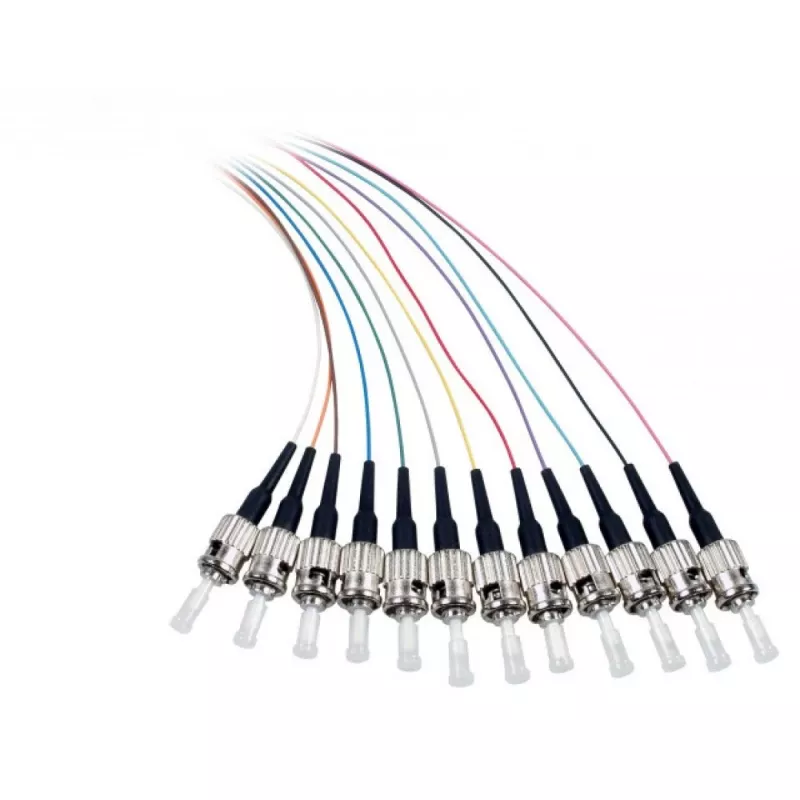 EFB Elektronik O3305.2 Glasfaser-Pigtail ST 50/125 µm OM3, 12-farbiger Satz, 2 m