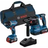Bosch Professional Kombi-Set GSR 18V-45 + GBH 18V-22, 2x 4,0 Ah, Blau