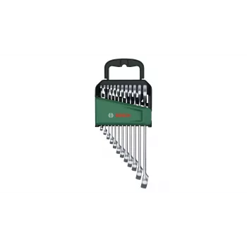 Bosch 1 600 A02 Z9D, 6,7,8,9,10,11,12,13,14,15,17,19 mm, Edelstahl, Chrom-Vanadium-Stahl, Satin, 12 Stück