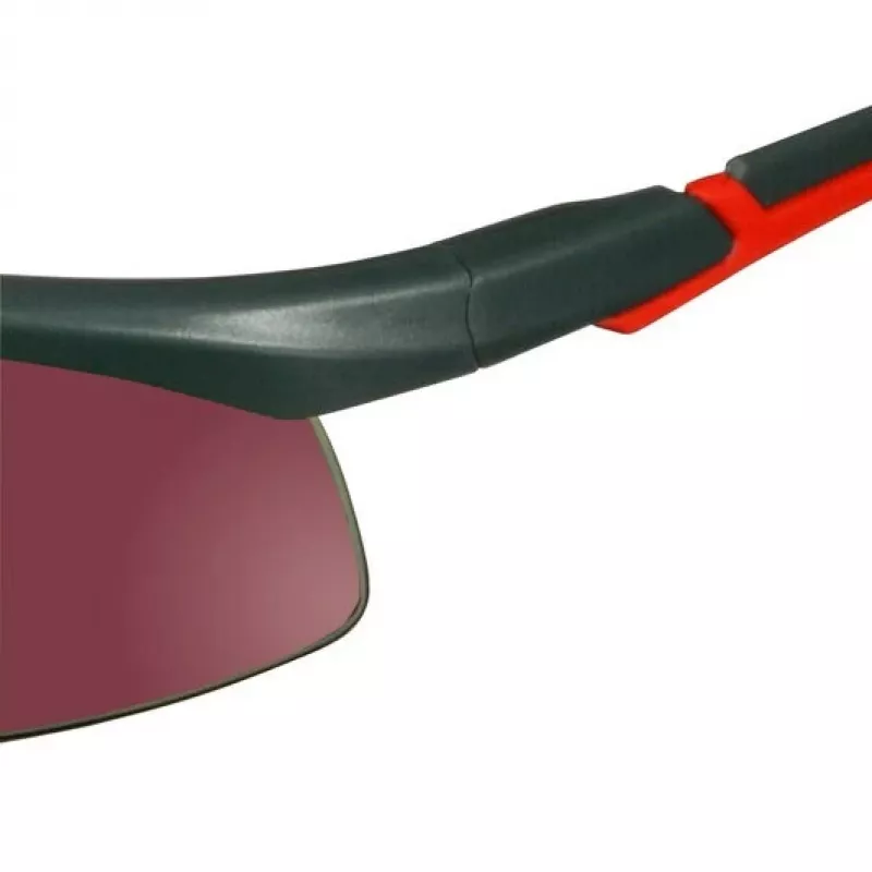 3M S2024AS-RED Sicherheitsbrille Schutzbrille Kunststoff Grau, Rot