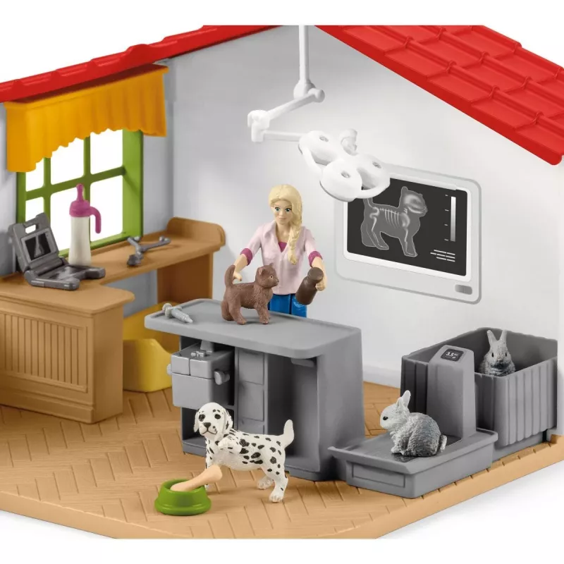schleich Tierarztpraxis mit Tieren, Bauernhof, Bauernhoftiere / Bauernhofspielzeug, 3 Jahr(e), Mehrfarbig