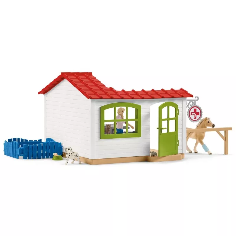 schleich Tierarztpraxis mit Tieren, Bauernhof, Bauernhoftiere / Bauernhofspielzeug, 3 Jahr(e), Mehrfarbig