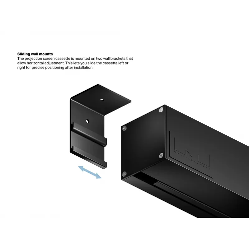 Multibrackets M 16:9 Motorisierte Projektionsleinwand 300x168, 135 Zoll Schwarz Edition