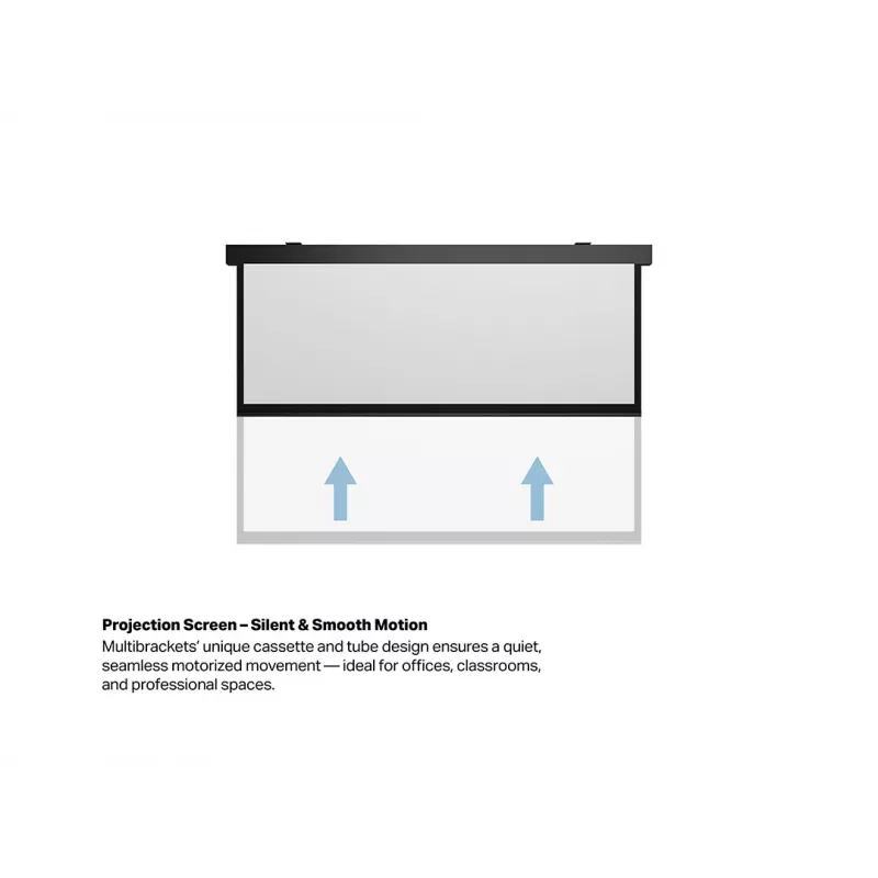 Multibrackets M 16:9 Motorisierte Projektionsleinwand 300x168, 135 Zoll Schwarz Edition