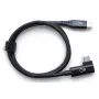Ochno USB-C auf USB-C gewinkeltes Kabel, 0,7 m, Schwarz