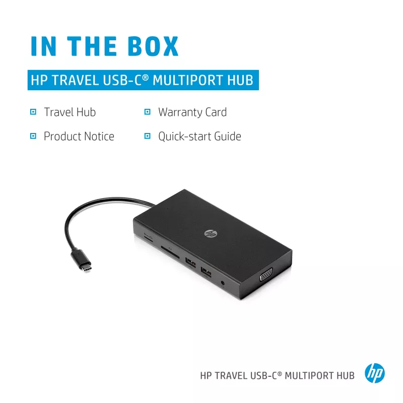HP 65W USB-C schlank Travel-Netzteil, Laptop, Universal, 90 V, 47 - 63 Hz, 65 W, 20 V