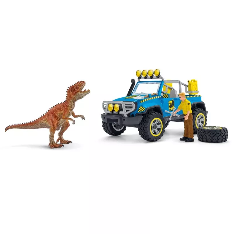 schleich Dinosaurs Geländewagen mit Dino-Außenposten