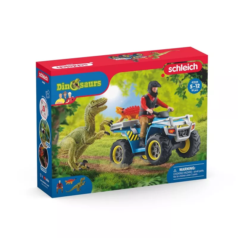 Spielset Schleich Dinosaurs Quad Flucht vor dem Velociraptor