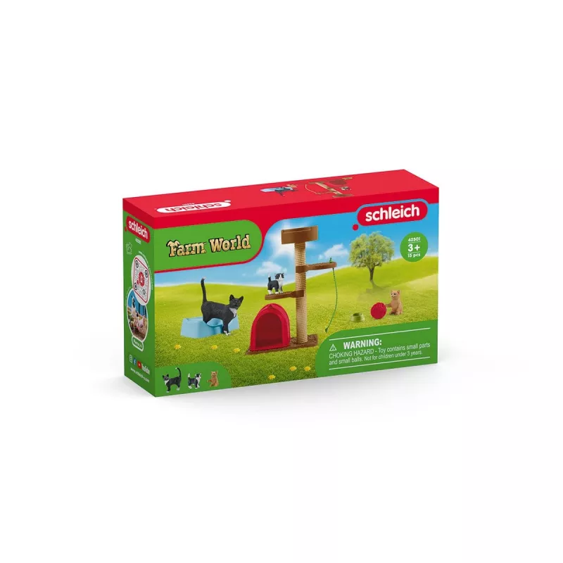 Spielset Schleich FARM WORLD Spielspaß für niedliche Katzen