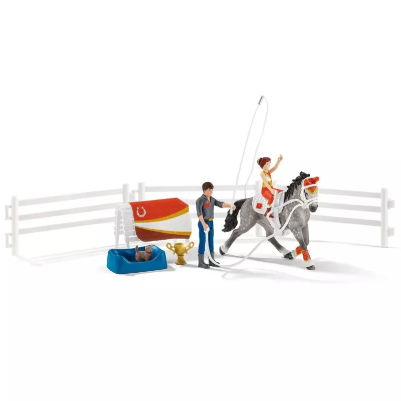 Toy set Schleich HORSE CLUB Mias Voltigier-Reitset