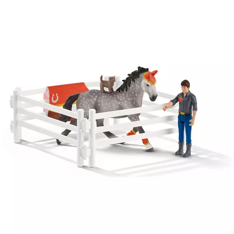 Toy set Schleich HORSE CLUB Mias Voltigier-Reitset
