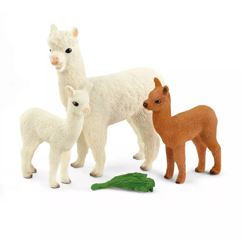 schleich WILD LIFE Alpaka-Set, 3 Jahr(e), Wild Life, Braun, Grün, Weiß, 3 Stk.