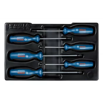 Bosch Set mit 6 professionellen Torx-Schraubendrehern Gerader Schraubendreher