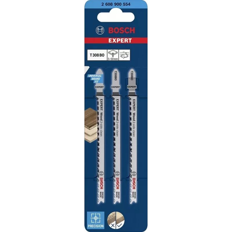 Bosch Expert 2608900554 Stichsägeblatt Kohlenstoffstahl (HCS) 3 Stk.