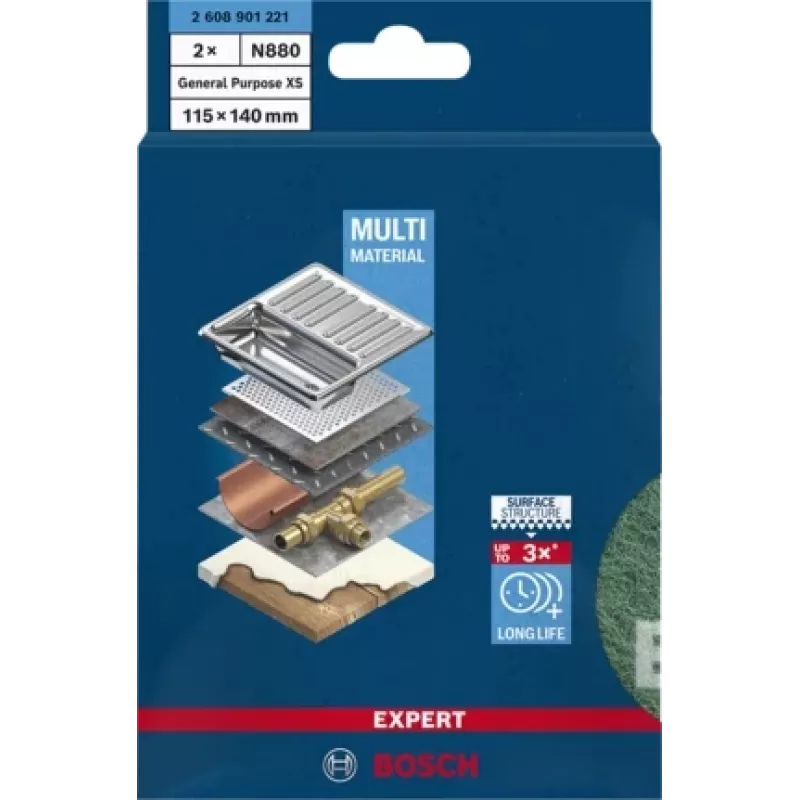 Bosch 2 608 901 221 manuelle Schleifversorgung Schleifpad Sehr feine Körnung 2 Stk.