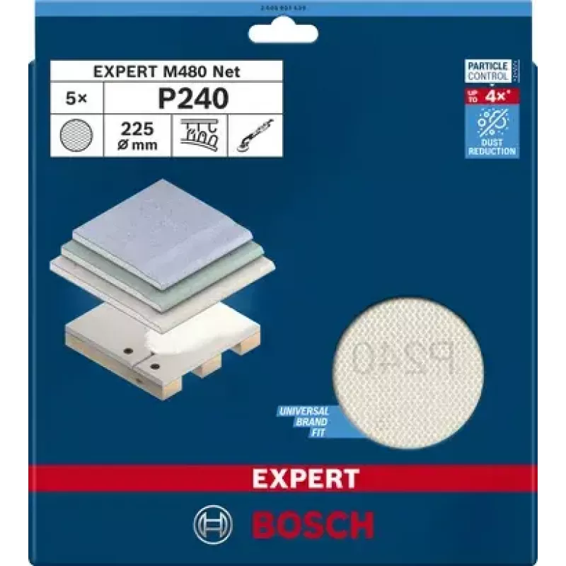 Schleifnetz Bosch Expert M480 5 Stück 2608901639