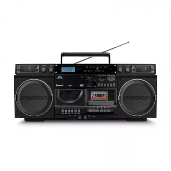Musiksystem MEDION LIFE P66538 — 20 W, 2-Wege-Lautsprecher, DAB+/FM/PLL, Bluetooth, LCD-Anzeige, schwarz
