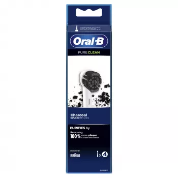 Oral-B Pure Clean Ersatz-Aufsteckbürsten, 4 Stück, Weiß (350053)