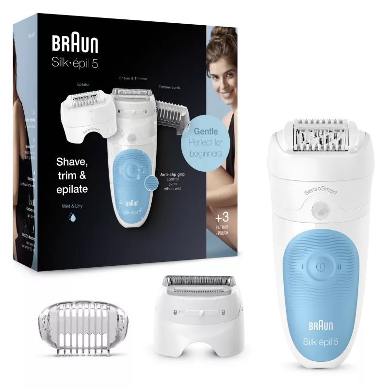 Braun Silk-épil 5 SES 5-605 28 Pinzetten Blau, Weiß