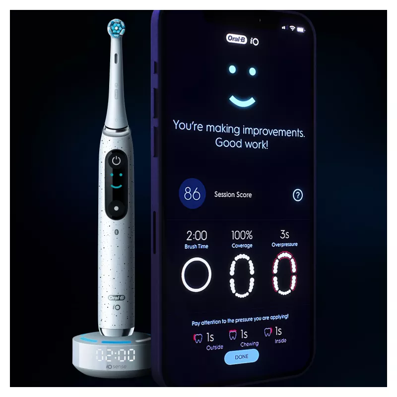 Oral-B iO Series 10 Zahnbürste für Erwachsene rotierend-oszillierend Weiß