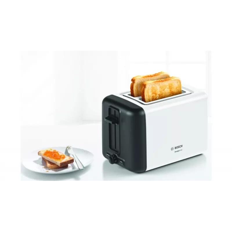 Bosch TAT3P421DE Toaster 2 Scheiben 970 W Schwarz, Weiß