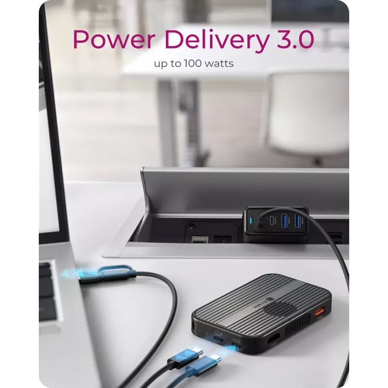 ICY BOX IB-DK4071M-CU31 USB 3.2 Gen 2 (3.1 Gen 1) Typ-C Schwarz